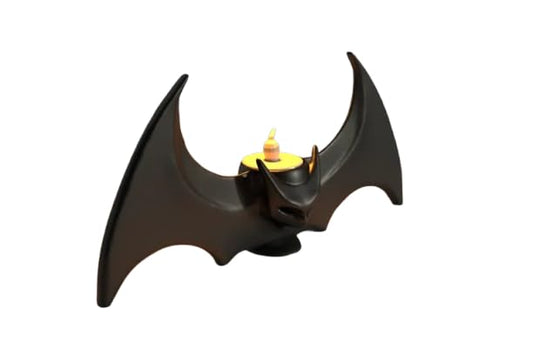 Gothic Bat Candle Holder for LED Tealights – Unique Spooky Home Decor Accent for Halloween or Year-Round Display – 3D Printed in Canada