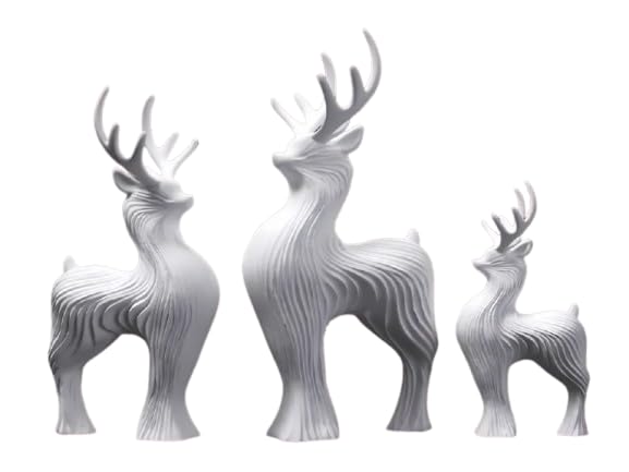 Elegant Standing Reindeer – Modern Winter Decor Accent for Mantle or Tabletop Display – 3D Printed in Canada