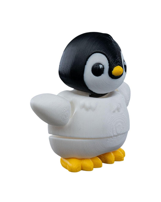 Dancing Penguin Figurine – Cute Arctic Animal Collectible for Desk Display, Gifts & Fidget Fun – Waddling Penguin Decor for Teens & Adults – 3D Printed in Canada