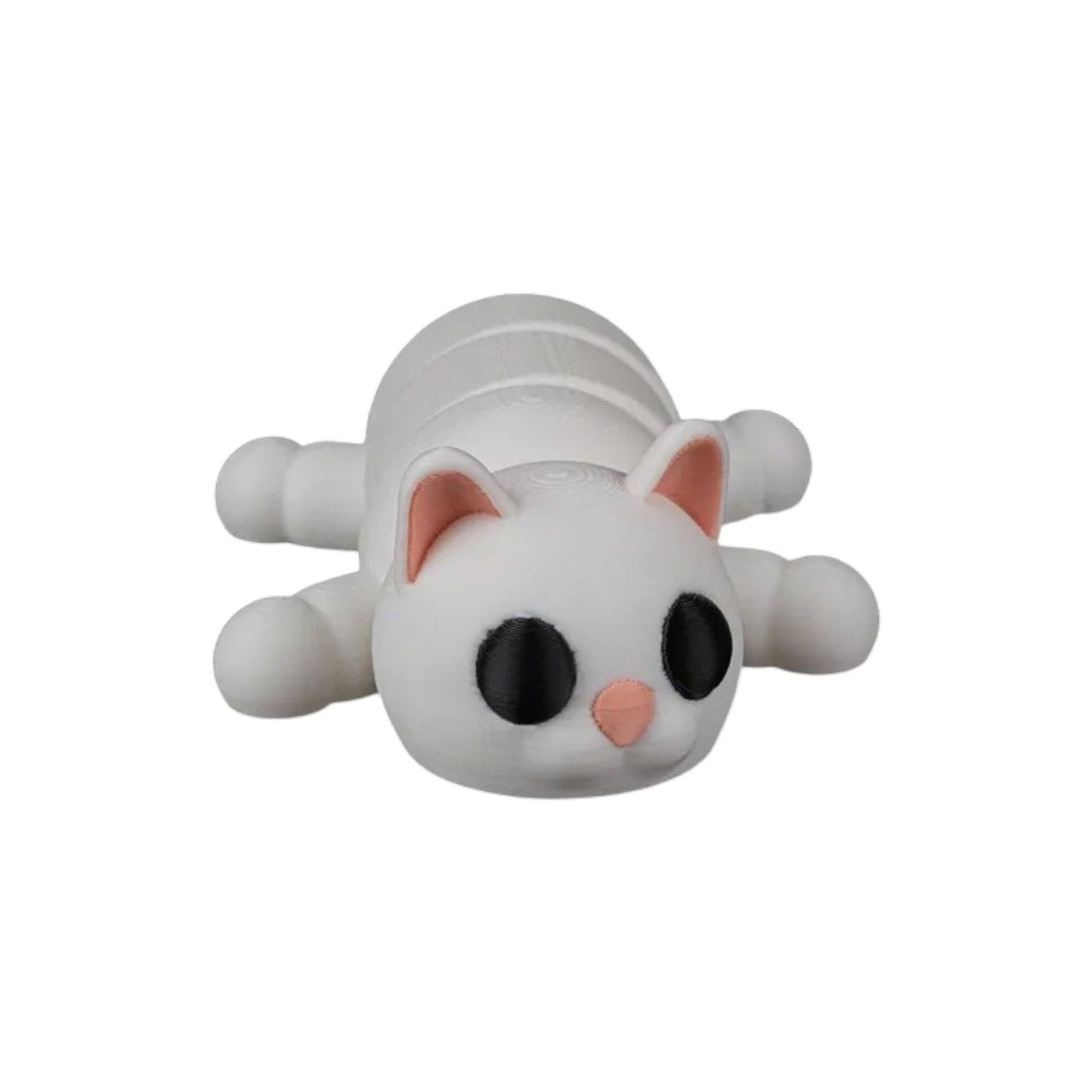 5-Pack Lazy Cat Rest & Nest Figurines – Cute 2" Collectible Desk Décor & Fidget Companions for Stress Relief – 3D Printed in Canada