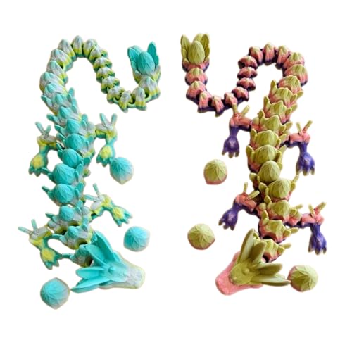 Easter Bunny Dragon – Articulated Flexi Fidget Pet, Fantasy Spring Decoration, Print-in-Place Collectible Figurine – 3D Printed in Canada