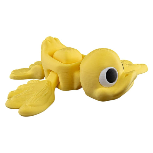 Duckling Articulated Fidget – Flexible Jointed Yellow Duck Figurine for Desk Display or Stress Relief – Collectible Gift for Teens & Adults – 3D Printed in Canada