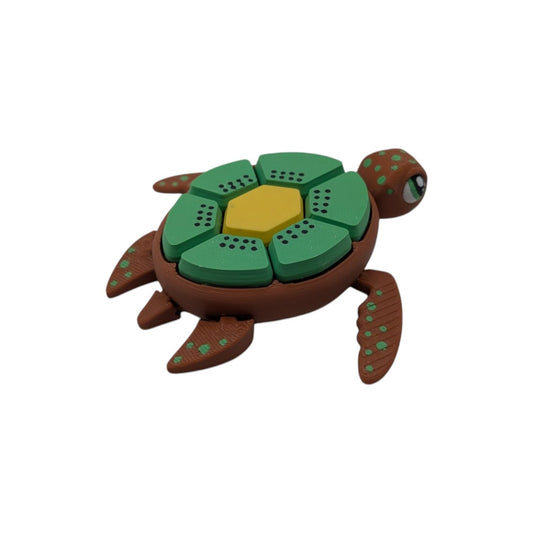 Kiwi Turtle Fidget Clicker – Desk Accessory for Teens and Adults – Sensory Toy for Stress Relief, Anxiety, ADHD, Autism – 3D Printed in Canada