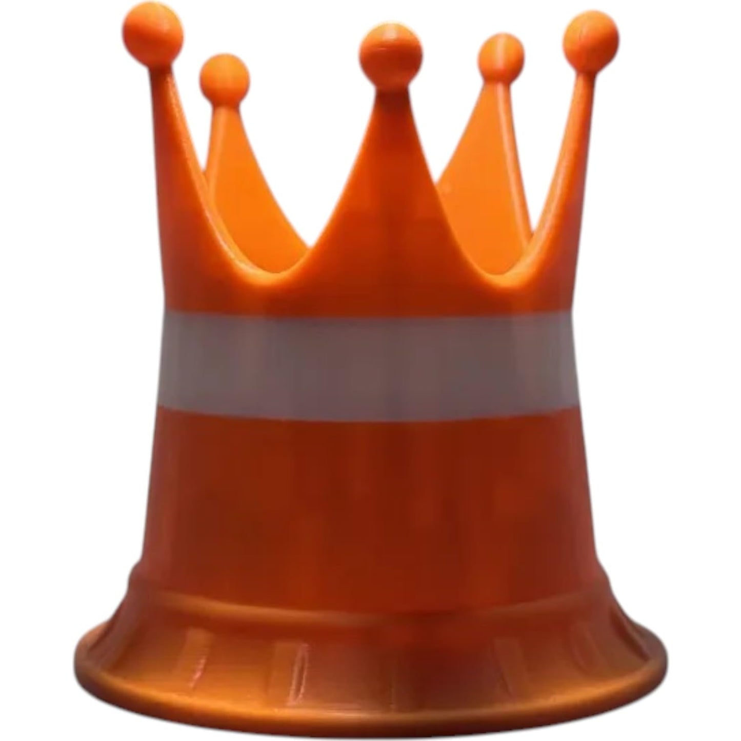 Traffic Cone Crown – Funny Construction-Themed Crown for Office, Garage & Events – 3D Printed in Canada