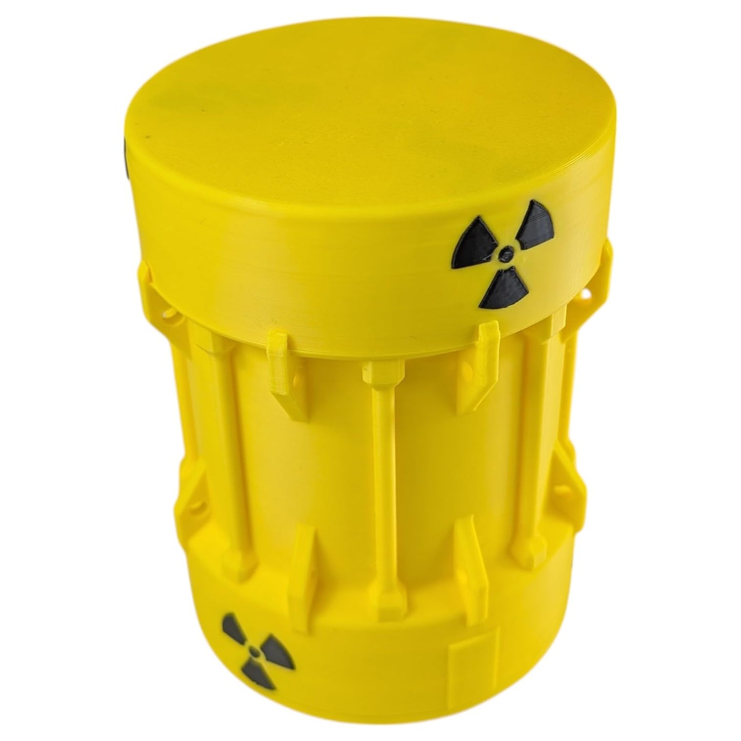 Radioactive Waste Barrel Stash Container – Mini Nuclear Cask Storage Jar with Lid for Coins, Cables & Small Items – Novelty Organizer – 3D Printed in Canada