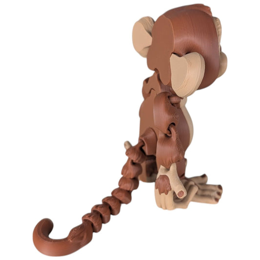Articulated Monkey Figurine – Playful Desk Fidget for Teens & Adults – Stress Relief & Collectible – 3D Printed in Canada