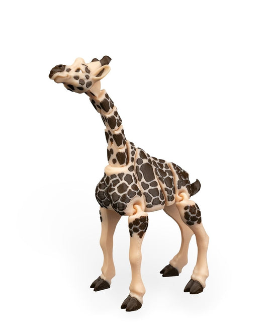 Articulated Giraffe Figurine – Safari Desk Fidget for Teens & Adults – Stress Relief & Collectible – 3D Printed in Canada