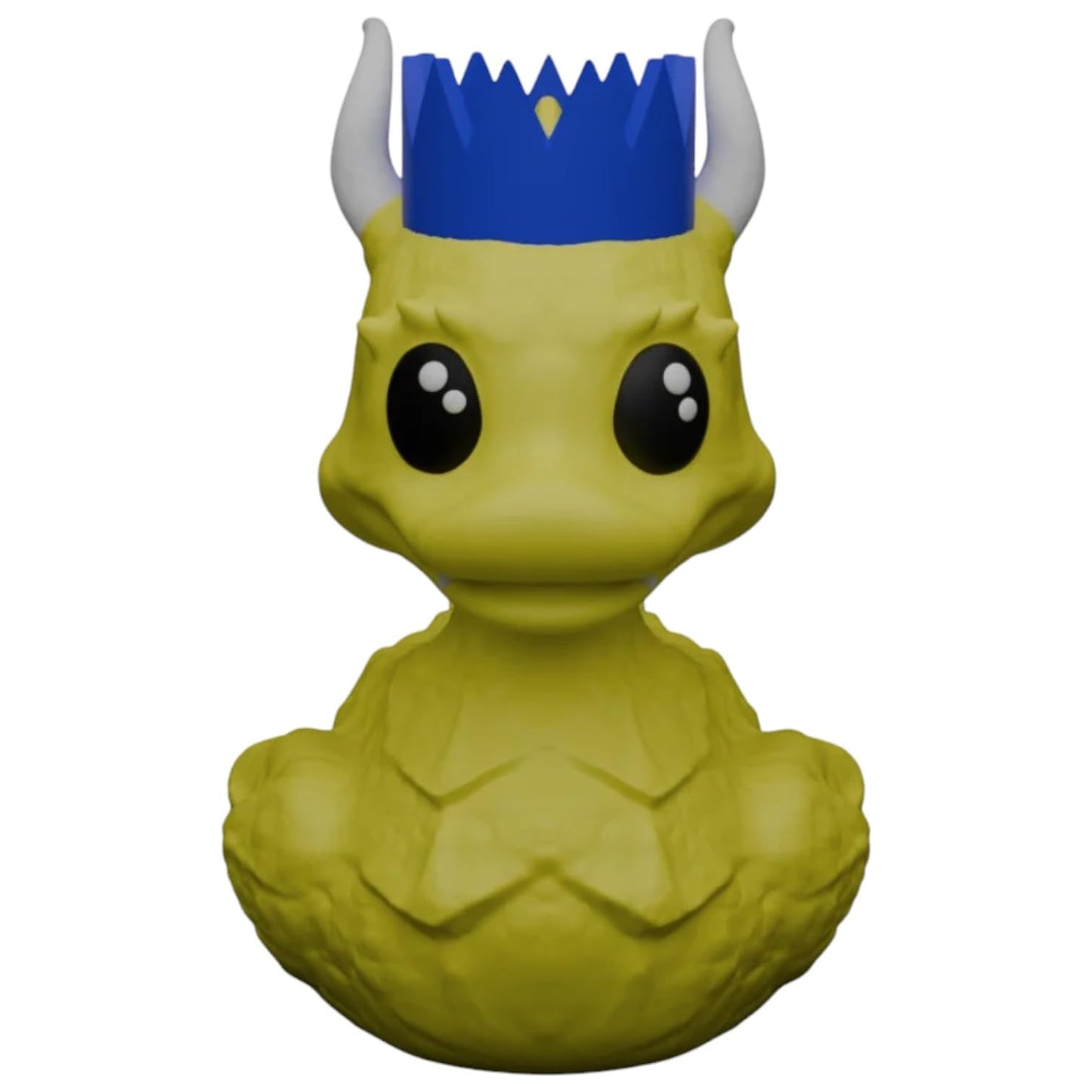 Dragon Rubber Duck Collectible | Duckie Figurine for Jeep Ducking | Yellow Fantasy Duck with Blue Party Hat | Desk Decor | Home Office Car Decor | Ducks for Jeeps | Unique Gift – 3D Printed in Canada