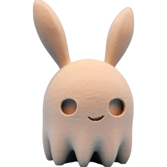 Ghost Bunny Figurine – Spooky Cute Halloween Rabbit Miniature for Display, Collecting & Painting – 3D Printed in Canada