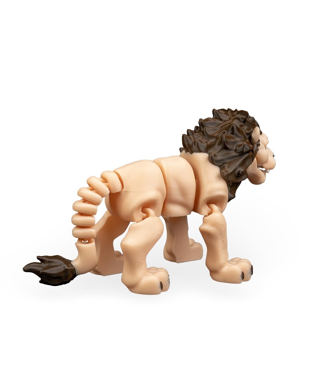 Articulated Savannah Lion Figurine – Desk Fidget for Teens & Adults – Stress Relief & Collectible – 3D Printed in Canada