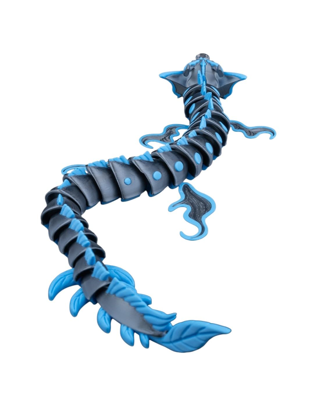 The Abyssal Tide Sea Dragon Figurine – Articulated Aquatic Fidget Sculpture with Oceanic Fins and Serpent Design – 3D Printed in Canada
