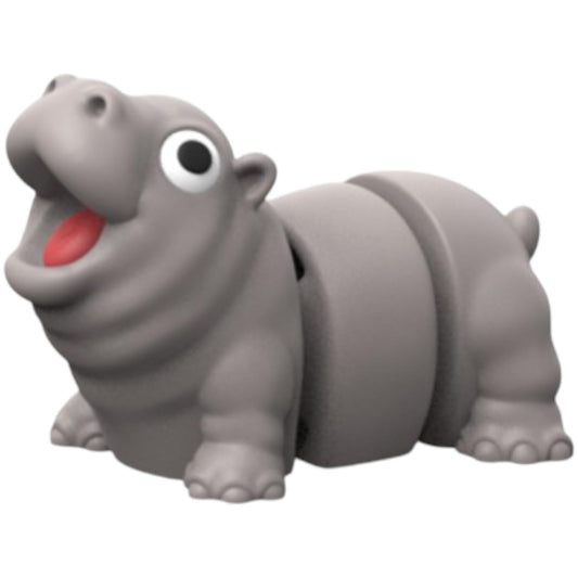 Baby Hippo Figurine – Poseable Cute Hippo Collectible for Shelf, Desk, or Gift Display – Adorable Animal Toy for Teens & Adults – 3D Printed in Canada