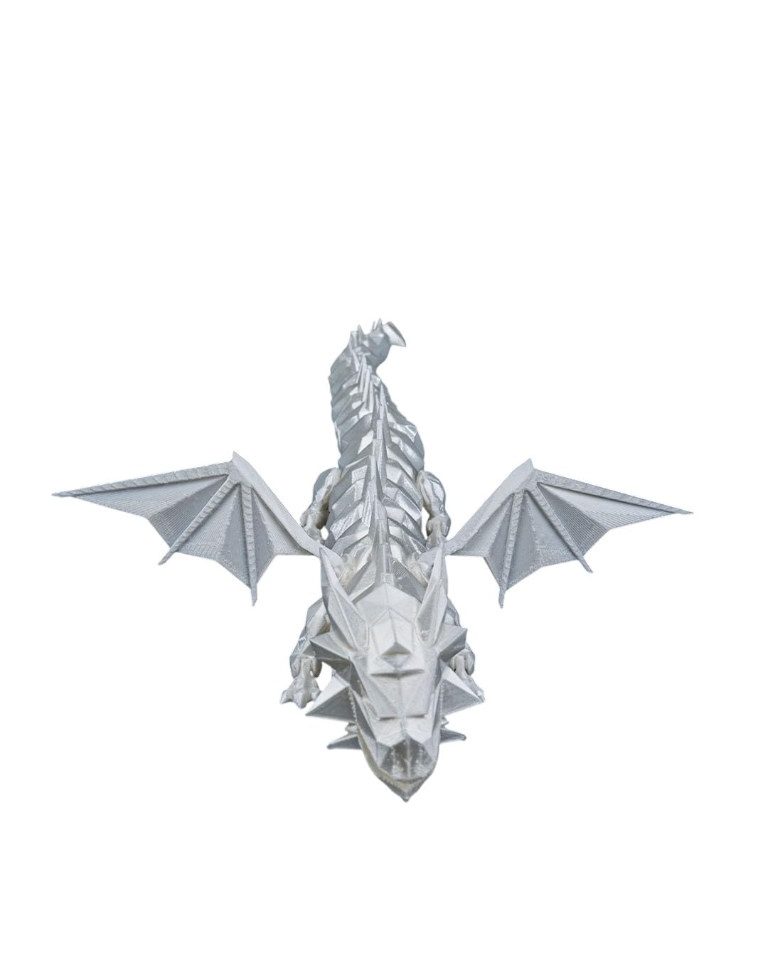 Lord of The Folds Articulated Dragon Figurine – Fantasy Display Sculpture for Desk, Shelf, or Collection – 3D Printed in Canada