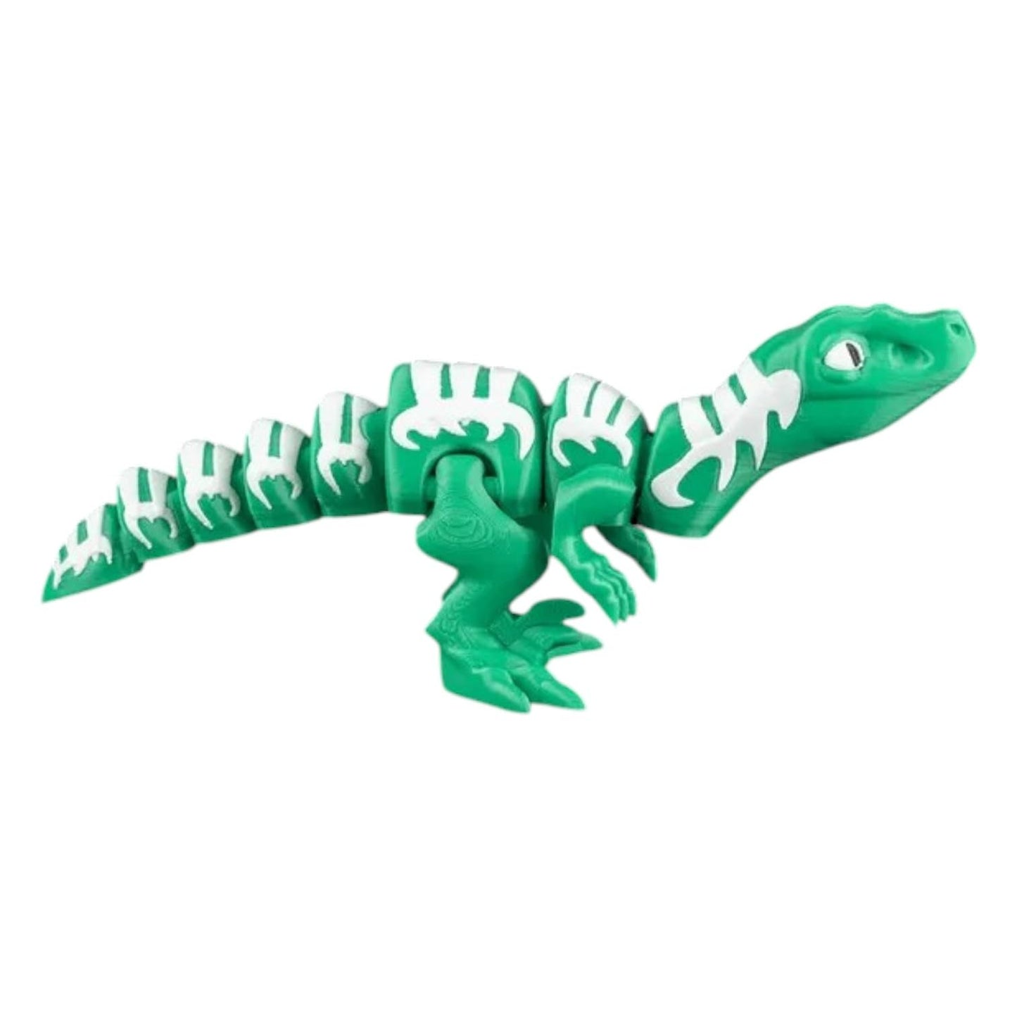 Velociraptor Dinosaur Figurine – Articulated Desk Fidget & Prehistoric Raptor Decor – Jurassic Joy Collection – 3D Printed in Canada