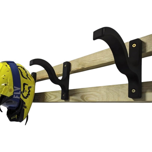 Motorcycle Helmet Wall Mount Hook – Durable Curved Holder for Dirt Bike, ATV & Racing Helmets – No Padding Deformation – 3D Printed in Canada