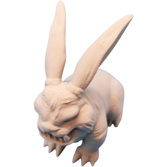 Feral Easter Bunny Figurine – Savage Rabbit Creature Miniature for Painting, Display & Horror Decor – 3D Printed in Canada