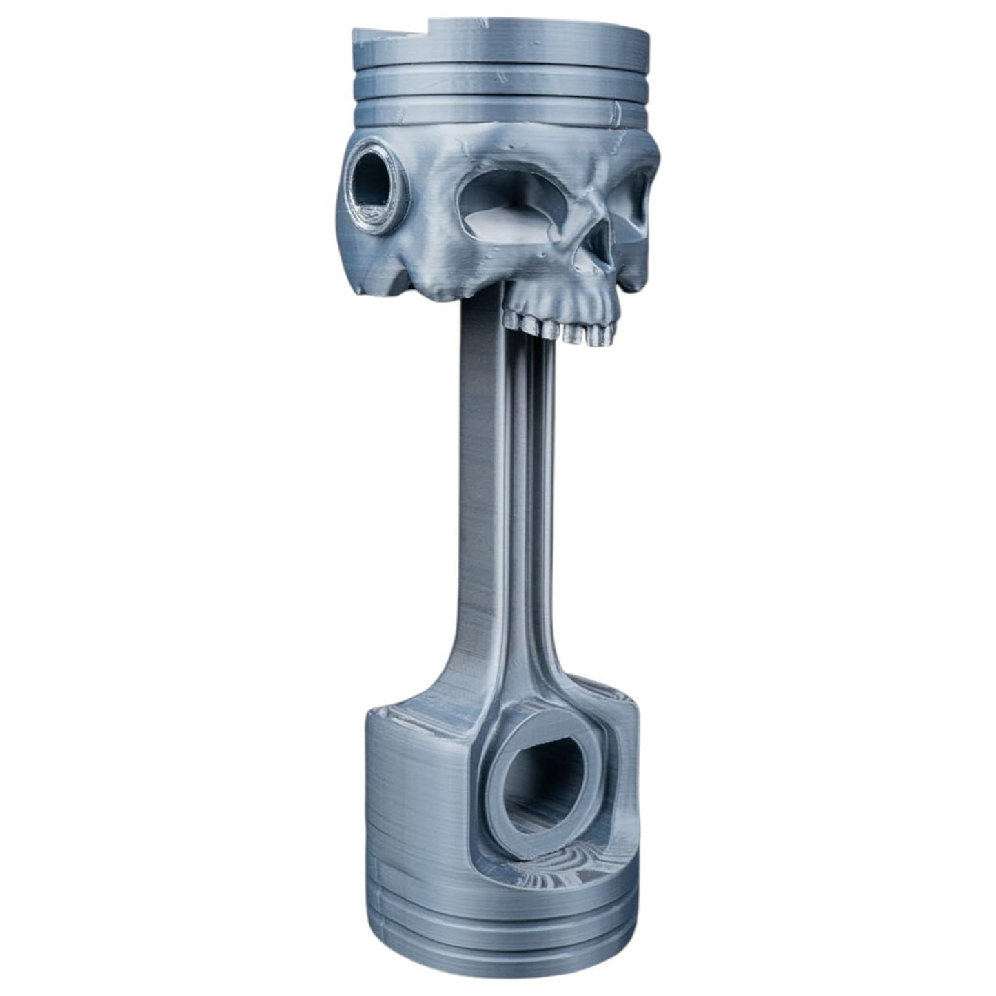 Piston Reaper Headphone Stand – Skull & Engine Piston Design – Industrial 3D Printed Headset Holder – 3D Printed in Canada