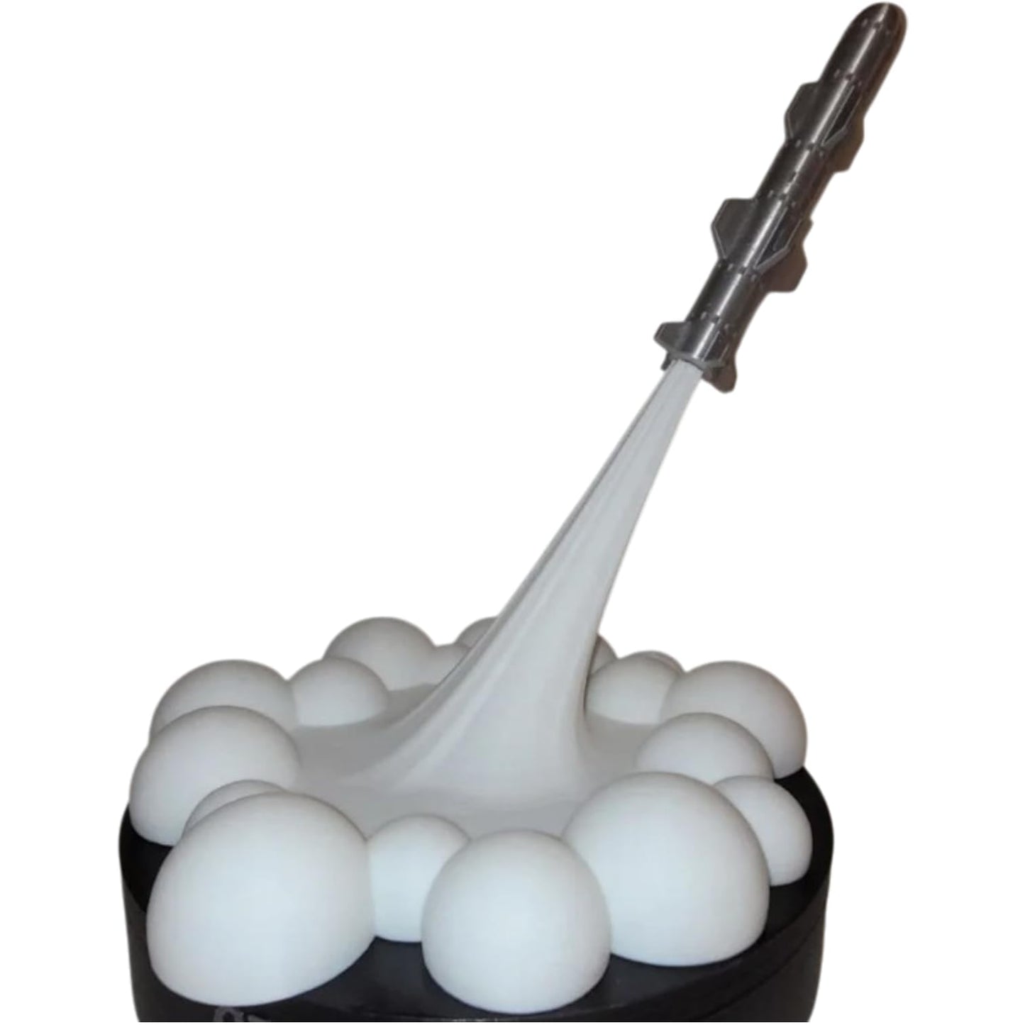 Missile Blast-Off Ring Tray – Rocket-Themed Coin Dish with Smoke Cloud Base – Sci-Fi Jewelry Holder & Desktop Organizer – 3D Printed in Canada