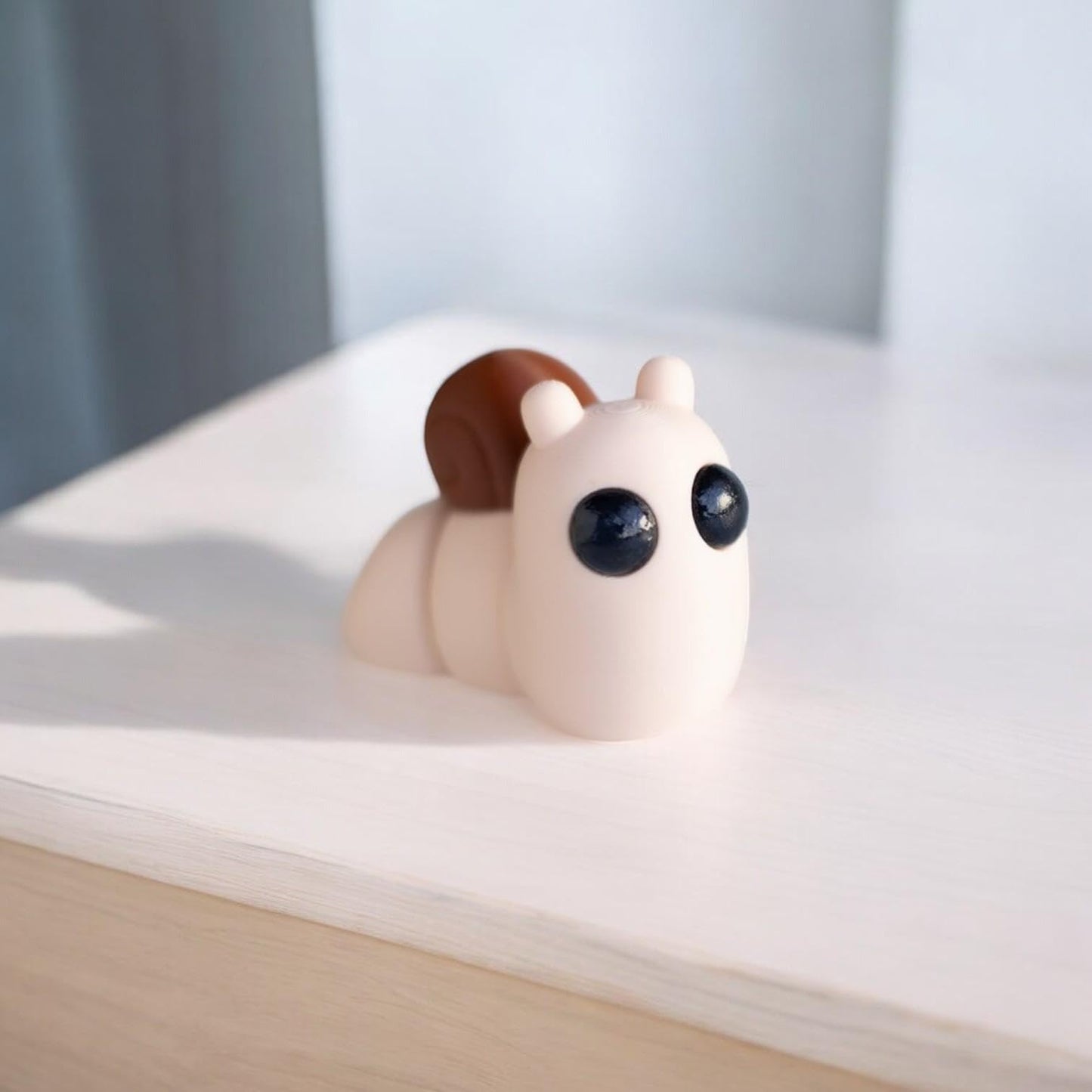 Tiny Snail Figurines – Pack of 5 Mini Articulated Desk Pets with Big Eyes and Wiggly Bodies – Cute Collectible Fidgets for Teens & Adults – 3D Printed in Canada Action Figure Statues