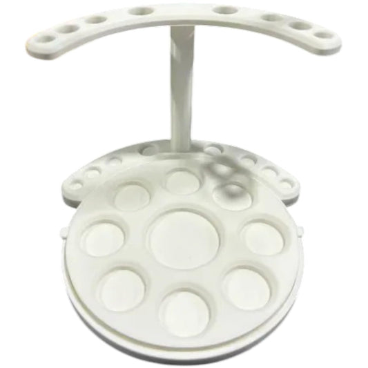 Paintbrush Holder with Detachable Paint Palette – 3D Printed Organizer Stand with Multi-Size Brush Holes & Removable Mixing Tray – 3D Printed in Canada