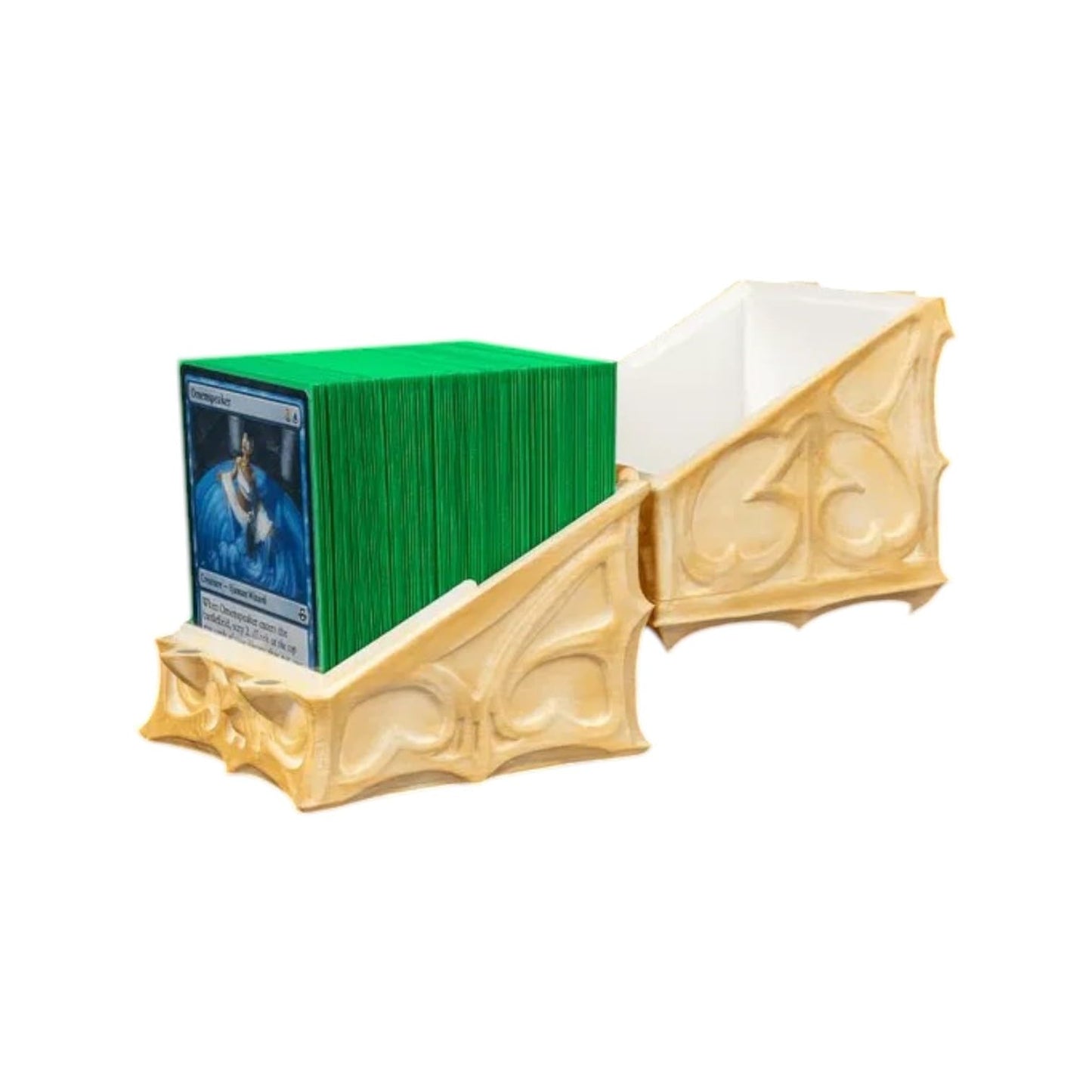 The Ossuary Deck Box – Bone Carving Style Trading Card Storage Case – Fits 100+ Standard & Sleeved Cards – Durable & Decorative Card Holder for Fantasy & Battle Decks – 3D Printed in Canada