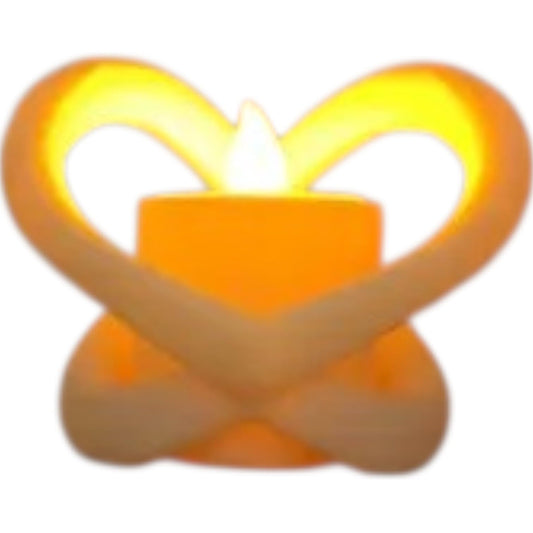 Infinite Love Heart Candle Holder – Romantic 3D Valentine’s Decor Piece – 3D Printed in Canada
