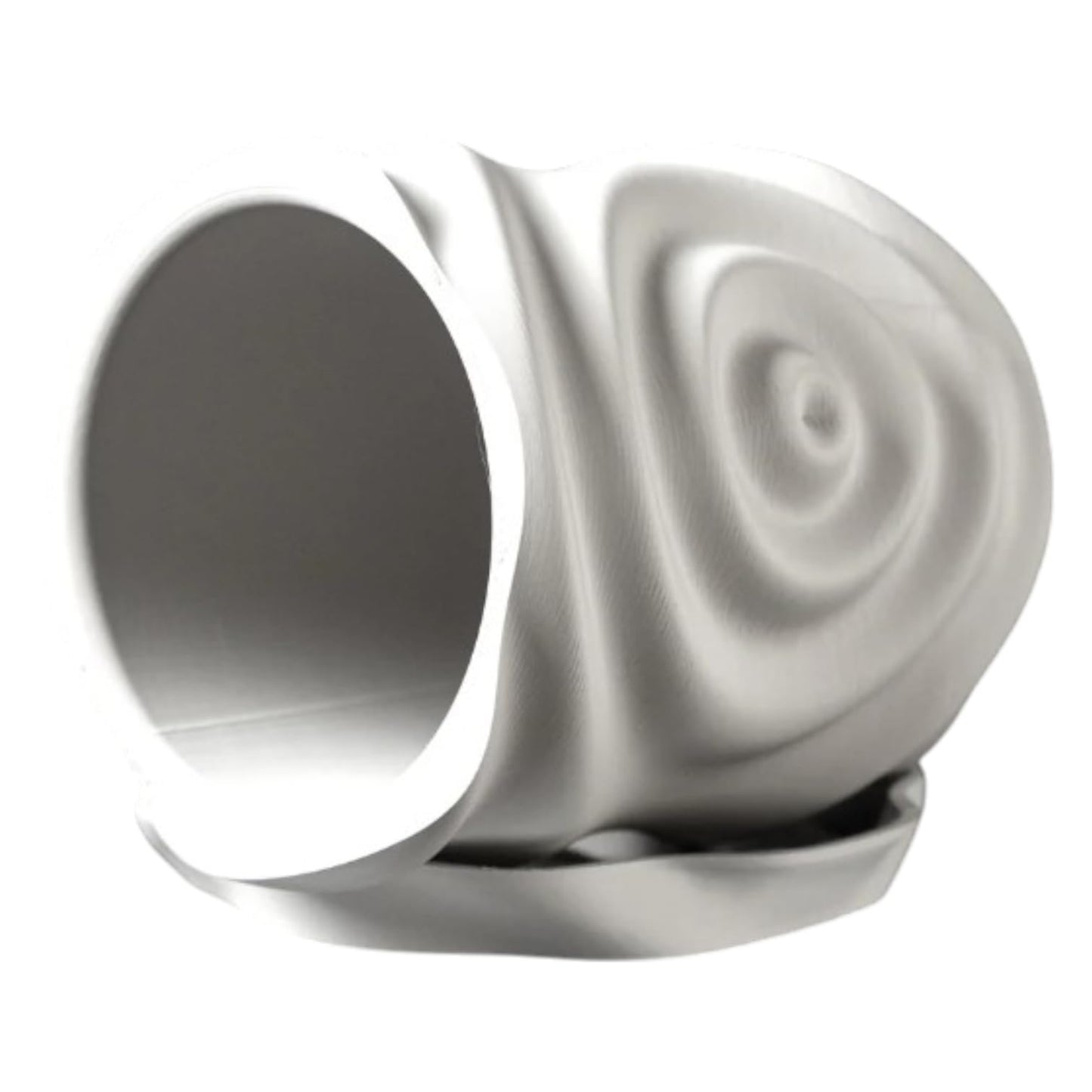 White Planter Pot with Ripple Texture Inspired by Water Drops – Modern Indoor Container for Succulents & Houseplants – 3D Printed in Canada