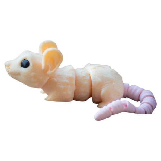 Adorable Flexi Mouse Figurine – Desk Fidget for Teens & Adults – Stress Relief & Collectible – 3D Printed in Canada