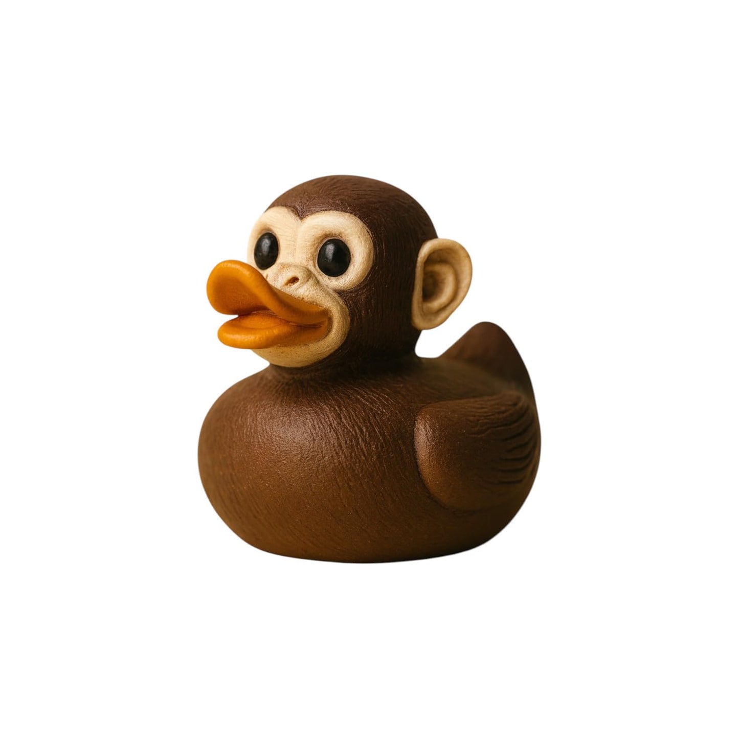 Chimp Duck Figurine – Monkey-Duck Hybrid – Funny Animal Mash‑Up Collectible – Novelty Decor for Desk, Gift, or Shelf Display for Teens & Adults – 3D Printed in Canada