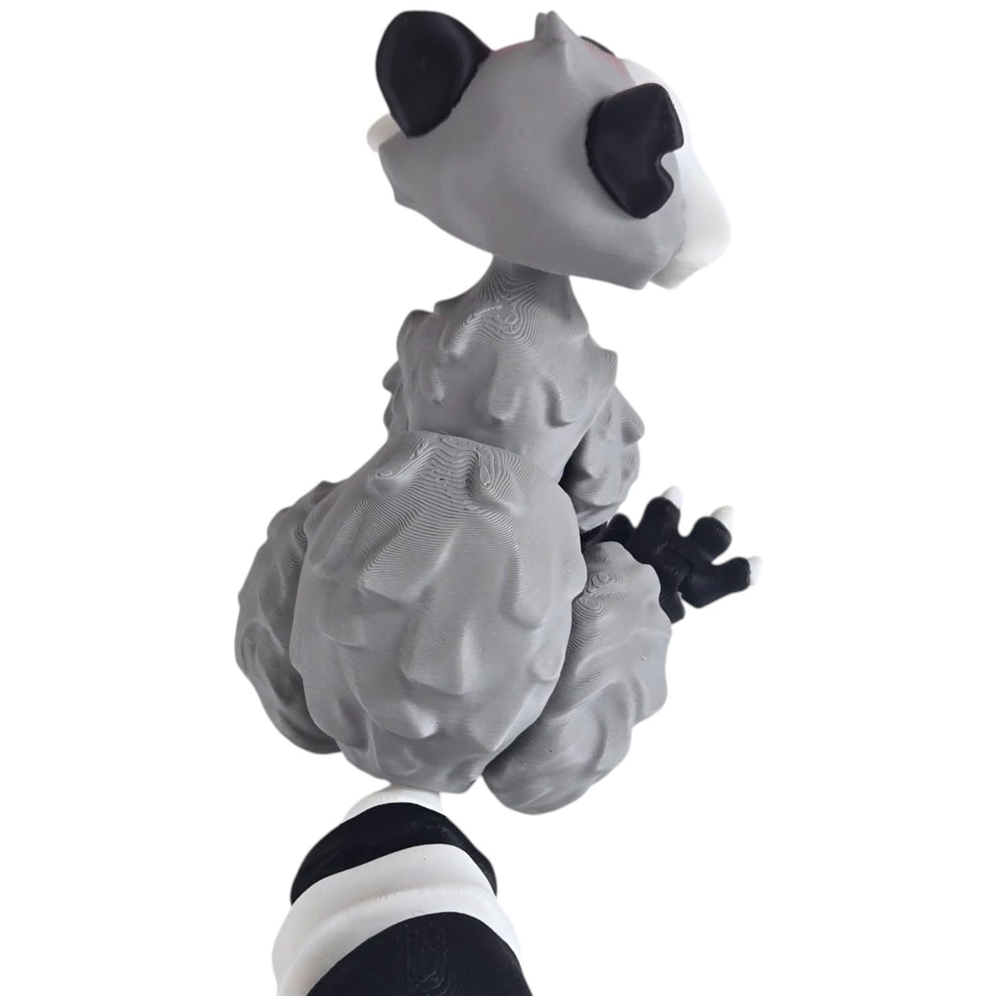 Articulated Twisty Raccoon Figurine – Gothic Fantasy Woodland Collectible for Teens & Adults – Poseable Desk Display – 3D Printed in Canada