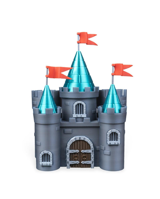 Fairytale Castle – Fantasy Fairy House Castle Décor with Towers & Flags – Enchanted Collectible – 3D Printed in Canada