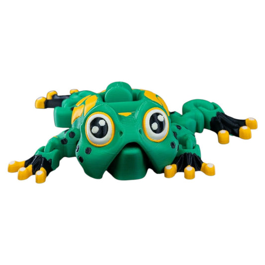 Articulated Frog Fidget Figurine – Poseable Press The Toad Toy for Stress Relief, ADHD Focus, and Desk Play – 3D Printed in Canada