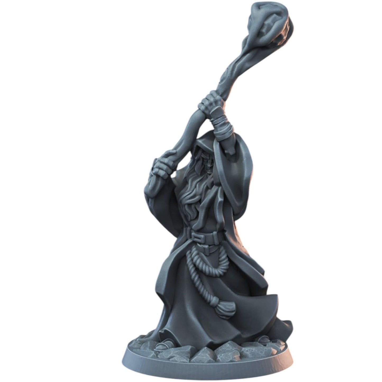 Epic Wizard Figurine – Fantasy Male Mage Miniature for Tabletop RPGs and Display – 3D Printed in Canada