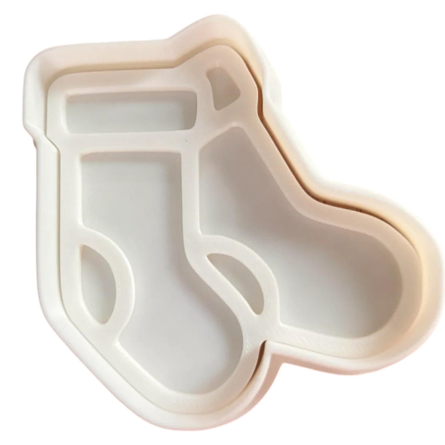 Christmas Stocking Cookie Cutter Set of 3 Sizes (3" 4" 5") – Holiday Baking & Fondant Mold – 3D Printed in Canada