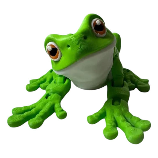Articulated Tree Frog Figurine – Tropical Desk Fidget for Teens & Adults – Stress Relief & Collectible – 3D Printed in Canada