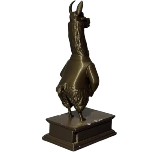 Llama in a Blazer Figurine – Sophisticated Animal Statue with Suit & Sass – 3D Printed in Cana