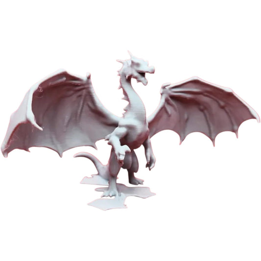 Standing Elder Dragon Miniature – Winged Fantasy Boss Creature for RPG Terrain, Dioramas & Collector Displays – Tabletop Dragon Model – 3D Printed in Canada