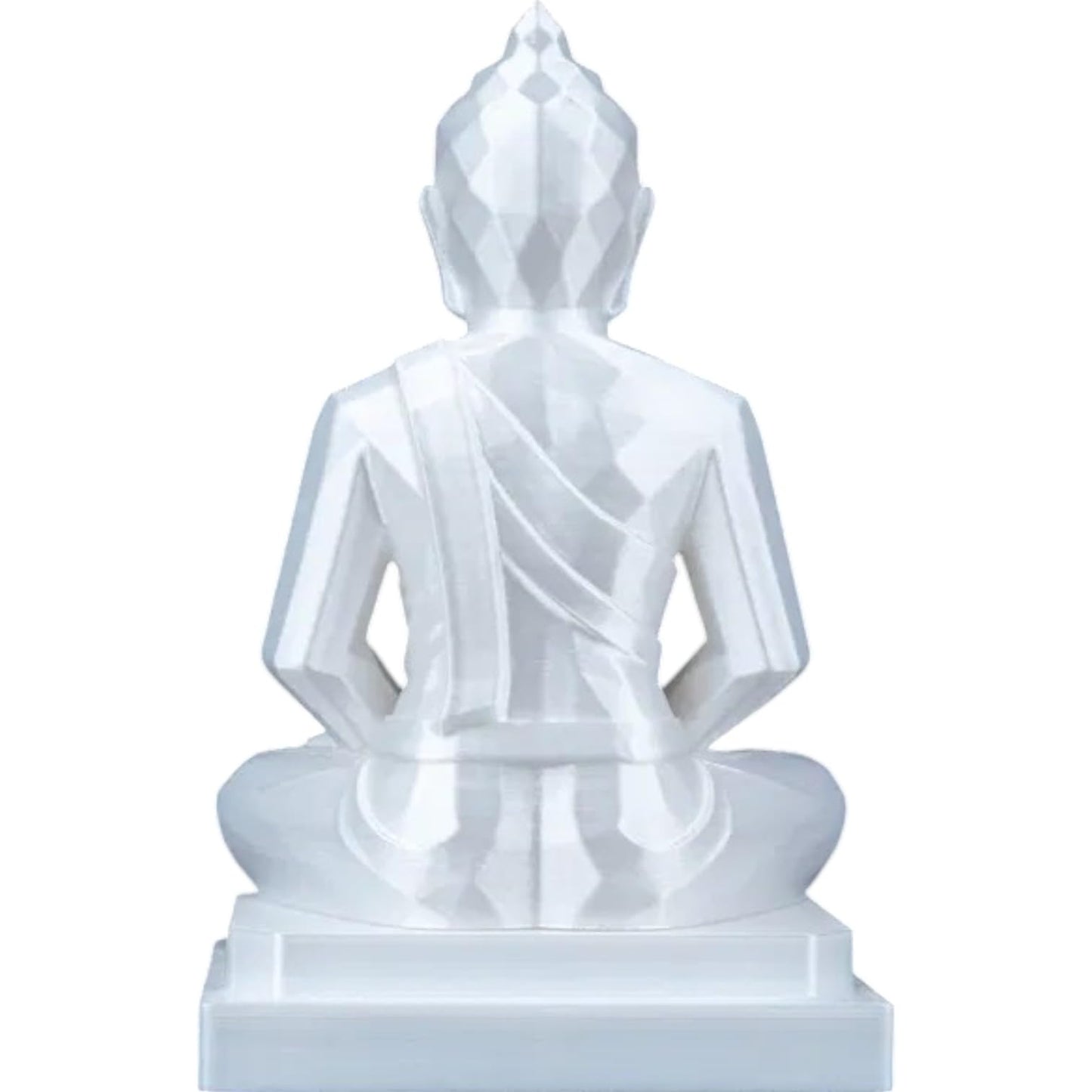Buddha Statue – Minimalist Geometric Meditation Sculpture for Altar, Yoga Space or Home Décor – 3D Printed Spiritual Display for Teens and Adults – 3D Printed in Canada