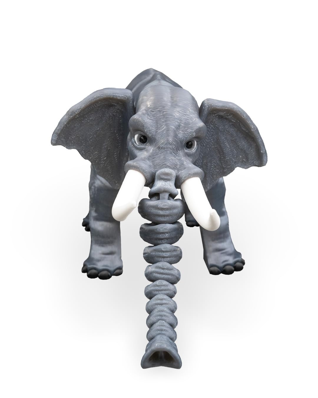 Articulated Elephant Figurine – Safari Desk Fidget for Teens & Adults – Stress Relief & Collectible – 3D Printed in Canada