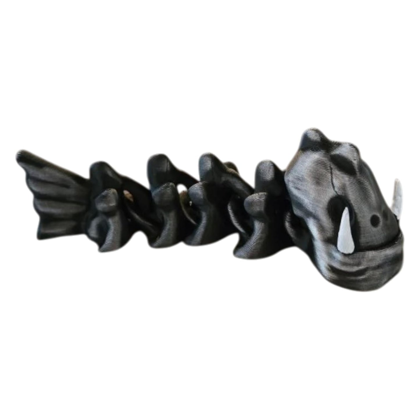 Articulated Saber Fish Fidget – Flexible Dragon Skeleton Style Collectible with Movable Joints – Desk Toy for Teens & Adults – 3D Printed in Canada