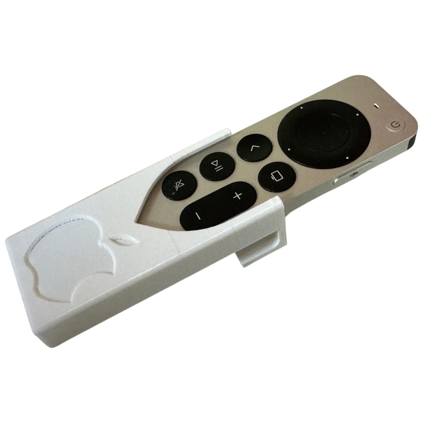 Holder for Siri Remote (2021 & Later) Apple TV Remote – Slim Dock with Secure Grip & Apple Logo Cutout – Desktop Mount or Couch Organizer – 3D Printed in Canada