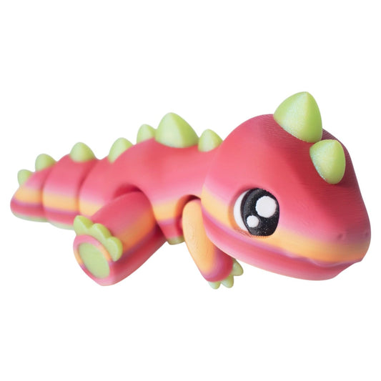 5-Pack Mini T-Rex Critters Figurines – Colorful Posable Dinosaur Desk Toys & Collectibles for Teens and Adults – 3D Printed in Canada