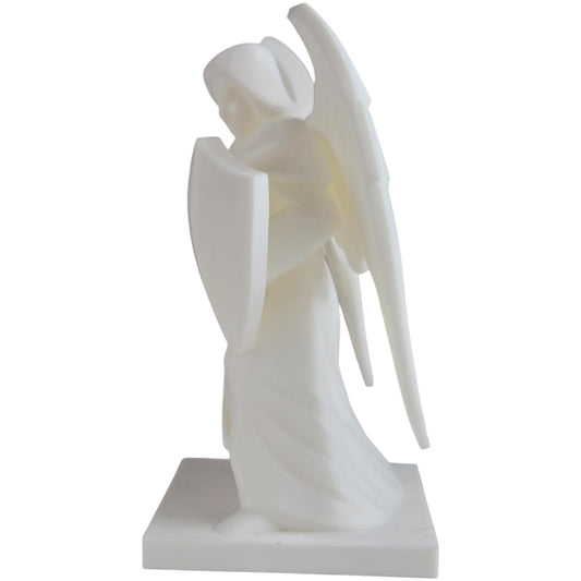 Archangel Michael Statue – Geometric Warrior Angel with Sword and Shield for Altar, Protection Décor or Faith-Based Display – 3D Printed in Canada
