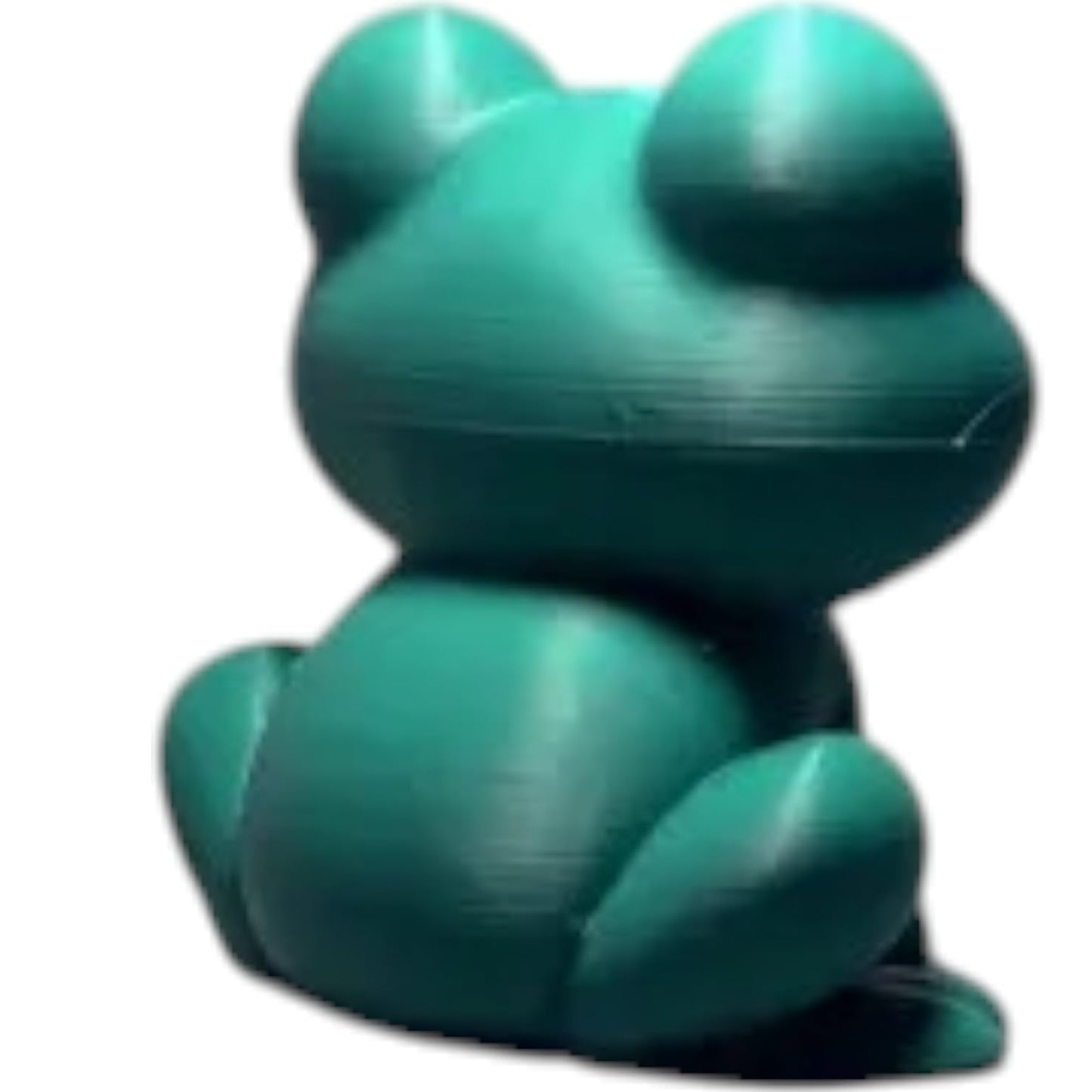 Smiling Frog Figurine – Cute Frog Statue for Shelf, Desk, or Garden Decor – 3D Printed in Canada