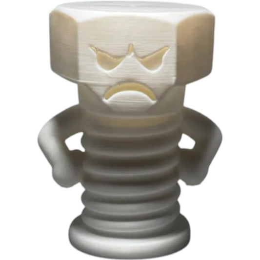 Angry Bolt Buddy Figurine – Grumpy Fastener Desk Companion for Collectors and Tinkerers – 3D Printed in Canada