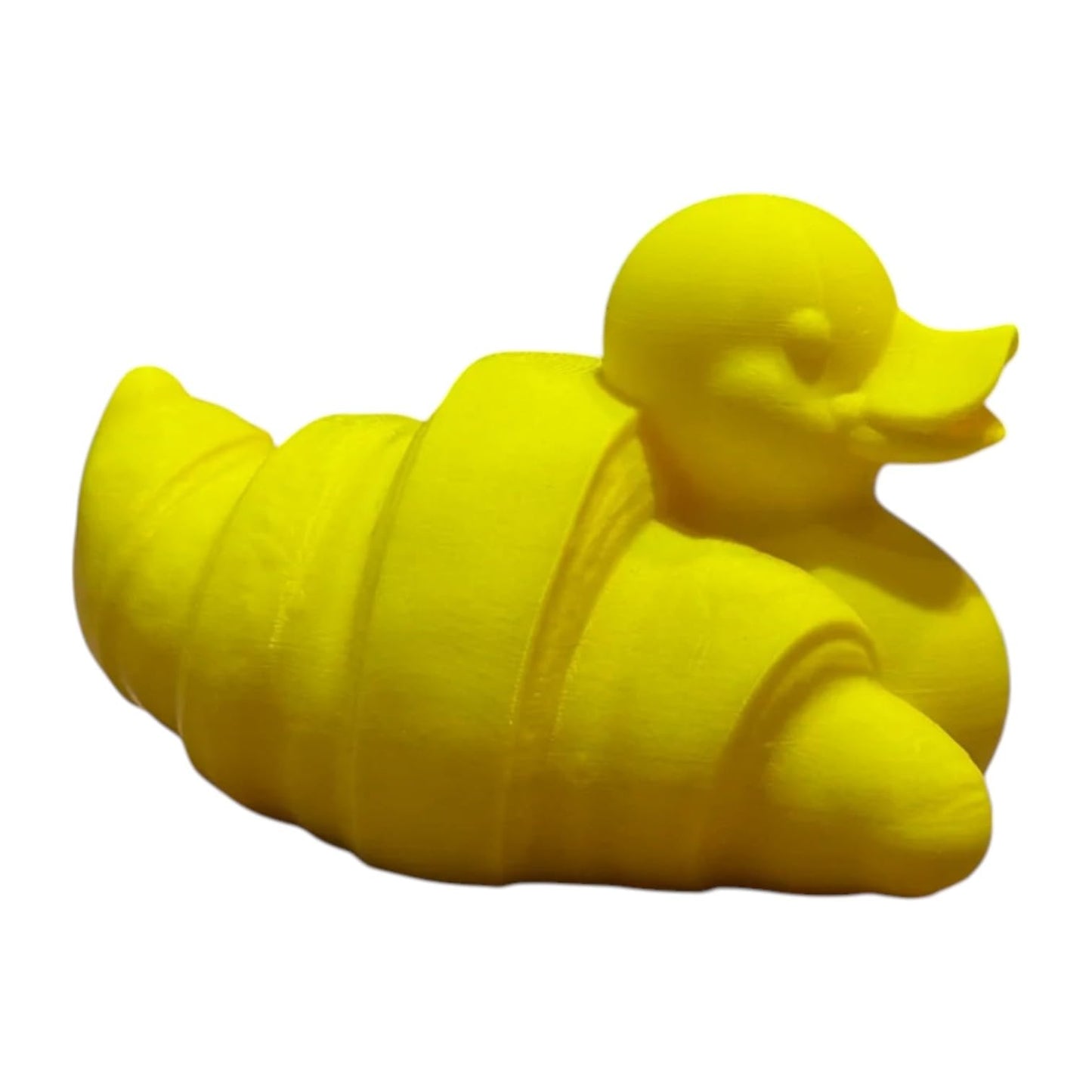 Croissant Duck Figurine – Funny Duck-Pastry Hybrid Desktop Toy & Cute French Food-Inspired Decor – Whimsical Collectible Display Figure – 3D Printed in Canada