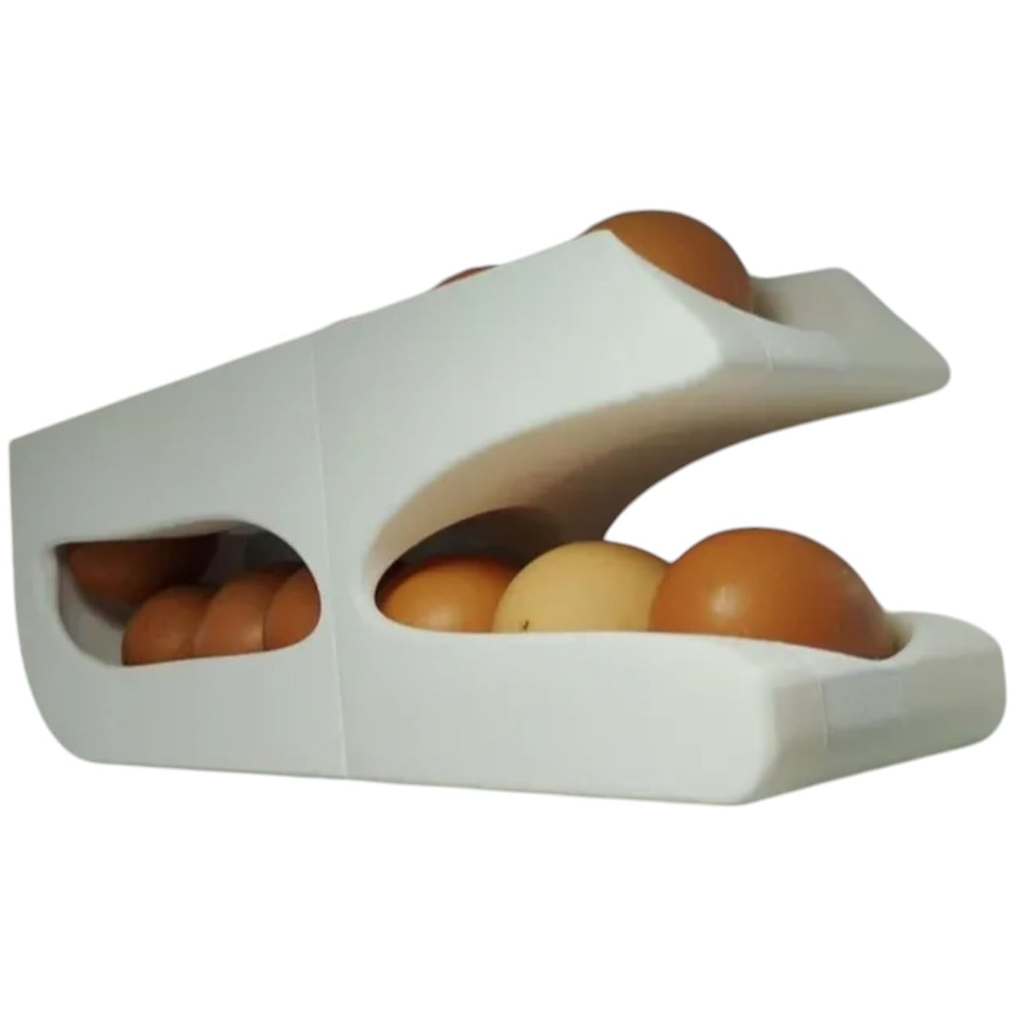 Egg Dispenser for Fridge – Stackable Rolling Egg Organizer with Smooth Slide System, Space-Saving Design for Standard Eggs – 3D Printed in Canada