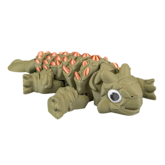 Ankylosaurus Dinosaur Figurine – Articulated Desk Fidget & Prehistoric Decor for Dino Lovers – Jurassic Joy Collection – 3D Printed in Canada