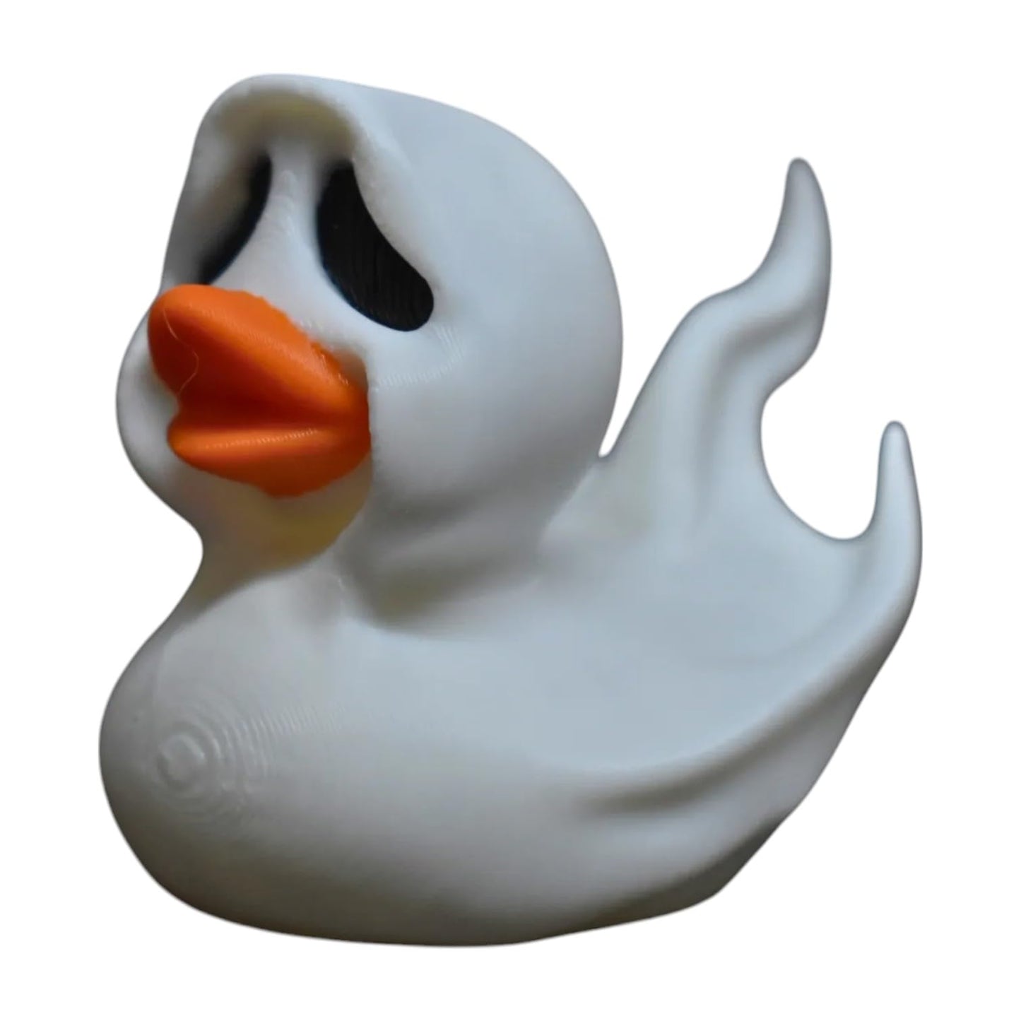 Spooky Ghost Duck Figurine – Rubber Ducks Halloween Decoration for Cruise Ship Hiding 4x4 Adventure Collectible Figurine Gothic Decor – 3D Printed in Canada