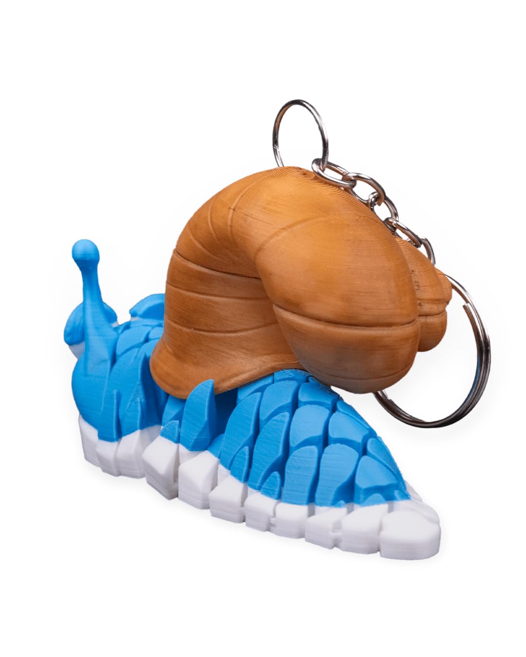 Abigail the Snail Articulated Fidget Keychain – Cute Eyed Snail Companion for Teens & Adults – 3D Printed in Canada